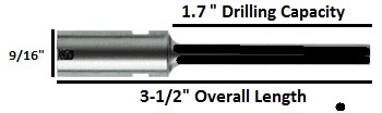 product Baum / Nygren Teflon Coated 3/16" Drill Bit 1.7" Drilling Capacity